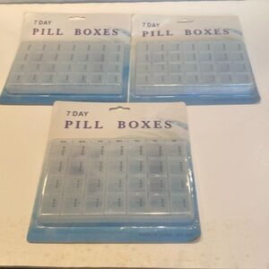 NIB Three Packages 7-Day Pill Boxes